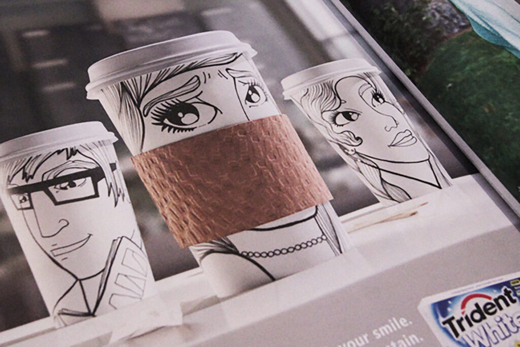Alternative Advertising on coffee mugs in Philadelphia